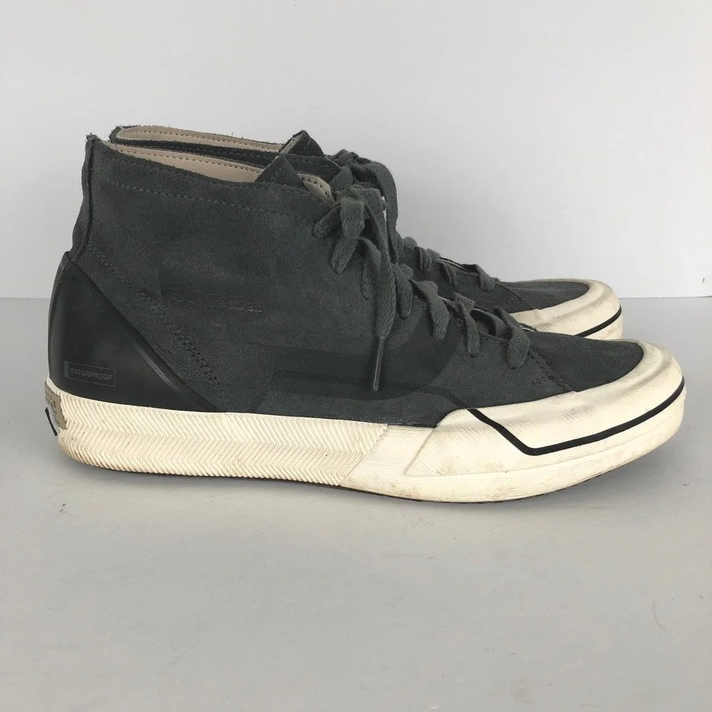 SOREL Caribou Mid Waterproof Suede Sneakers Men's Sz 9 42 Gray‎ NM4502-028 Shoes